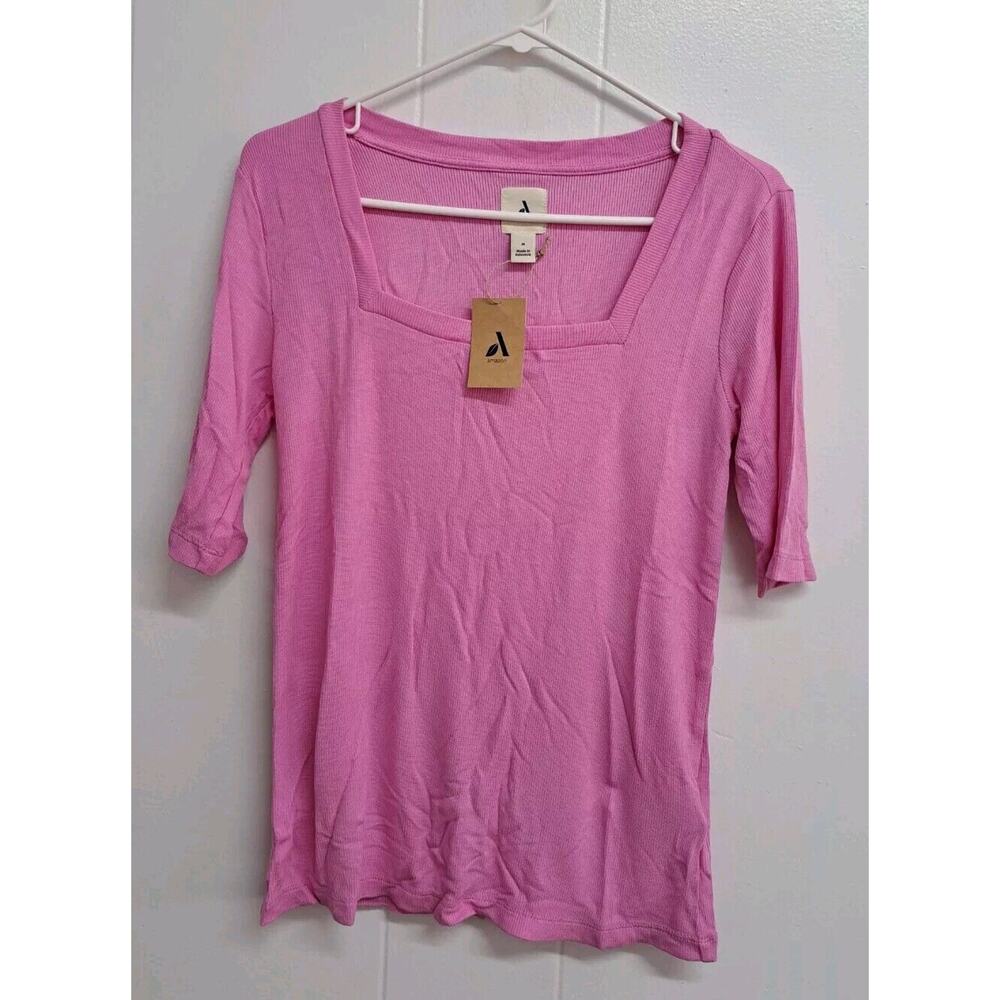Amazon Aware Women's Short Sleeve Square Neck T-Shirt Size‎ M